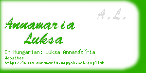 annamaria luksa business card